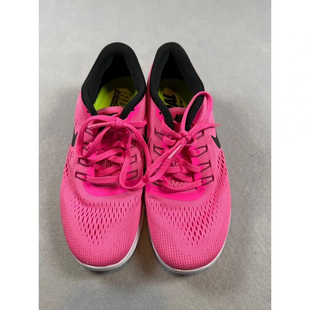 Nike Free RN Womens Running Shoes Pink Black Low Top Sneakers 831509-601